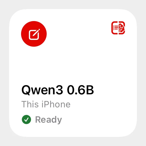The Quick Model widget