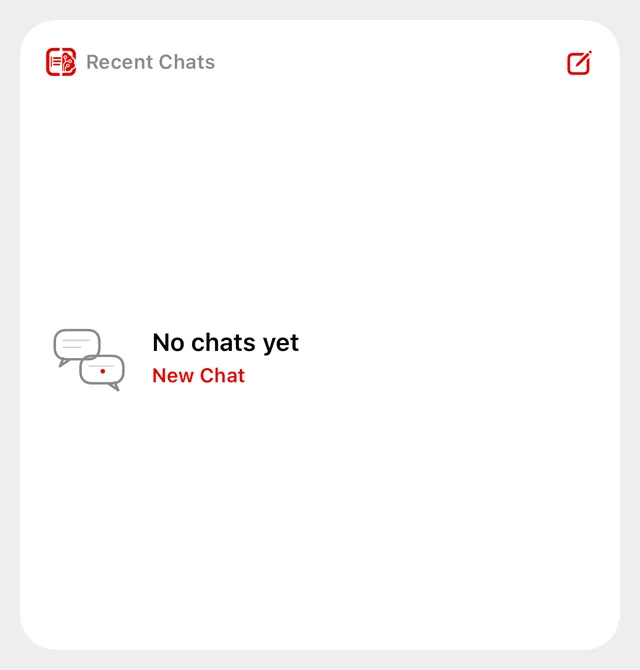 The Recent Chats widget
